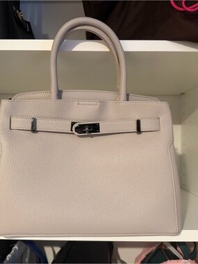 Call It Spring Structured Top-Handle Satchel in Light Gray